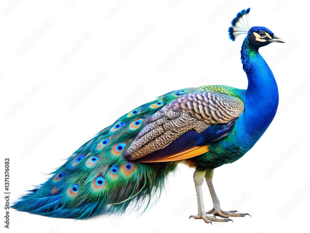 Fototapeta premium peacock isolated on white