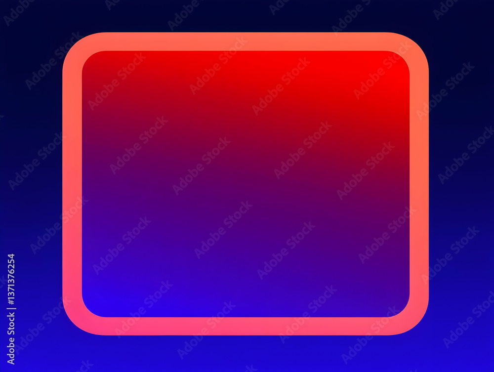 Abstract Digital Art with Red and Blue Gradient Square Shape Abstract Digital Art with Red and Blue Gradient Square Shape