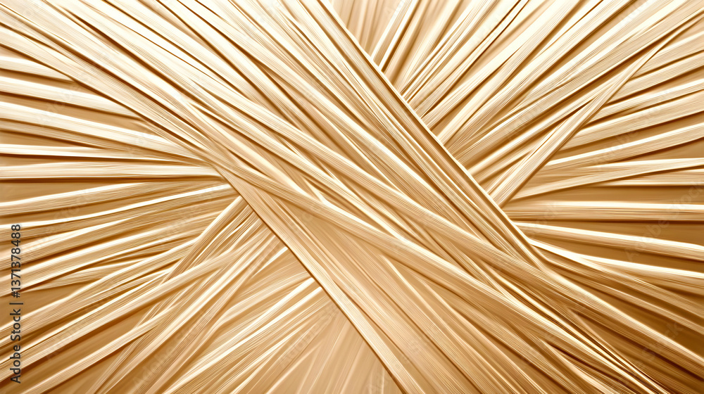 Fototapeta premium Abstract Golden Texture Illustration with Geometric Lines for Background