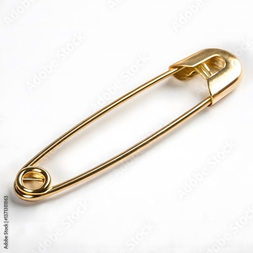 safety pin isolated on white