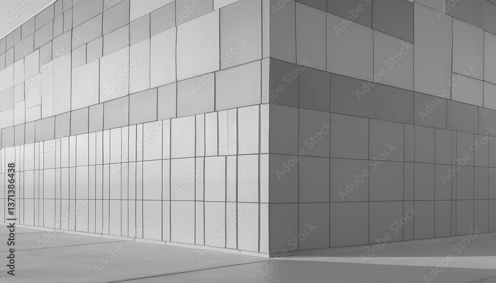 Obraz premium Abstract Multicolored Building Facade with Vertical Stripes