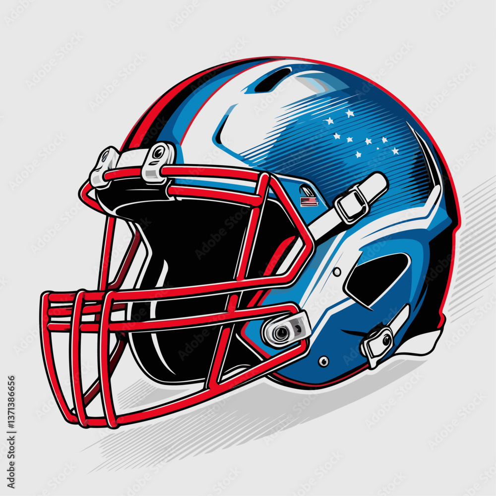 Fototapeta premium american football helmet vector art for graphic design