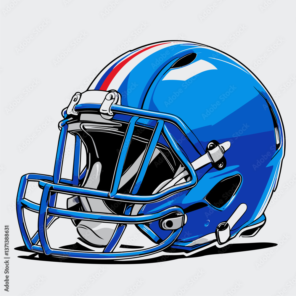 Fototapeta premium american football helmet vector art for graphic design