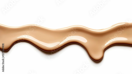 Wallpaper Mural Makeup Foundation Cream Dripping On White Background Photo Torontodigital.ca