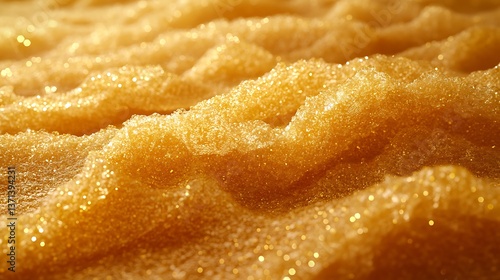 Golden Resin Texture Close Up