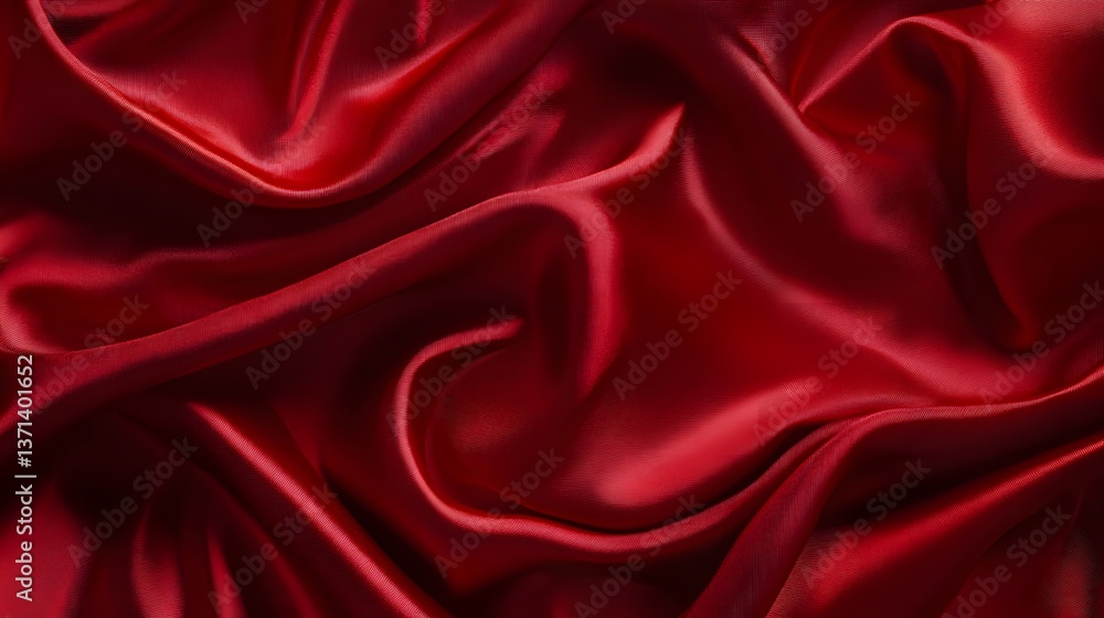Professional Close-up Shot of Crumpled Red Satin Texture Background Professional Close-up Shot of Crumpled Red Satin Texture Background