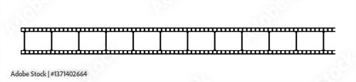 film strip icon used for videography elements, cinema reel. Filmstrip with frames, photo and videos for camera. Old white and black film tapes of 35mm. Realistic film strip, vector 10 eps.