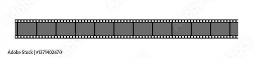 film strip icon used for videography elements, cinema reel. Filmstrip with frames, photo and videos for camera. Old white and black film tapes of 35mm. Realistic film strip, vector 10 eps.