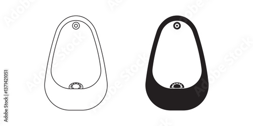Urinal icon isolated on white background