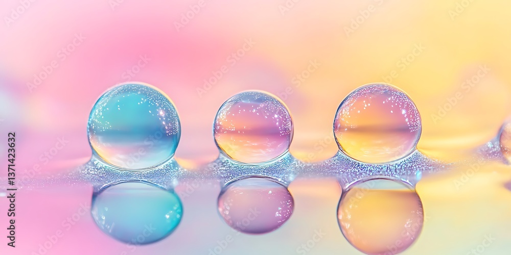 Pastel orbs, macro, reflected light Pastel orbs, macro, reflected light