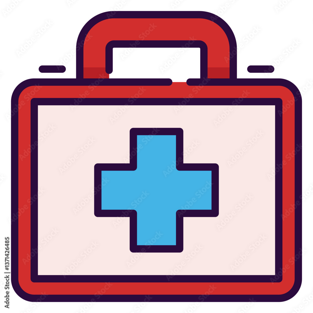 Fototapeta premium First Aid Kit Filled Icon