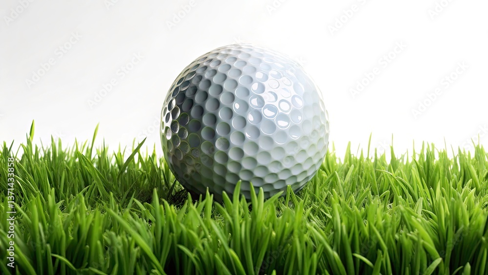 Close-Up White Golf Ball on Lush Green Grass - Urban Exploration Photography Close-Up White Golf Ball on Lush Green Grass - Urban Exploration Photography