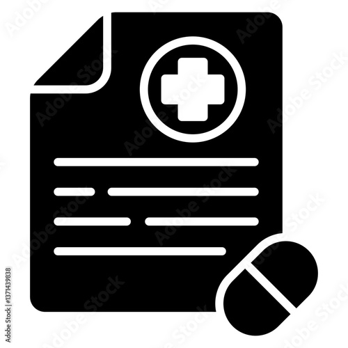 Medical Prescription Solid Icon