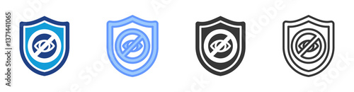 Antispyware icon set multiple style collection