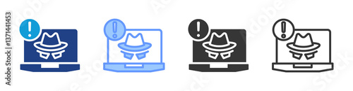 Spyware icon set multiple style collection