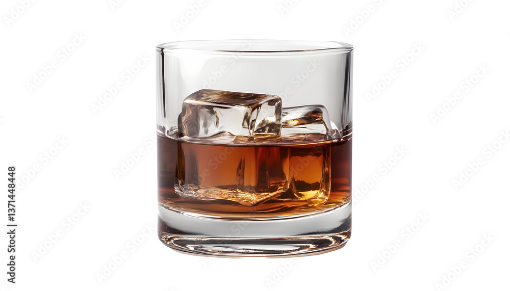 Bourbon in a glass , clipping path - Bourbon in a glass , clipping path -