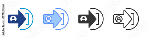 Login Session icon set multiple style collection