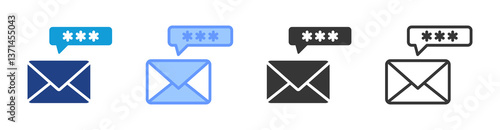 Otp icon set multiple style collection