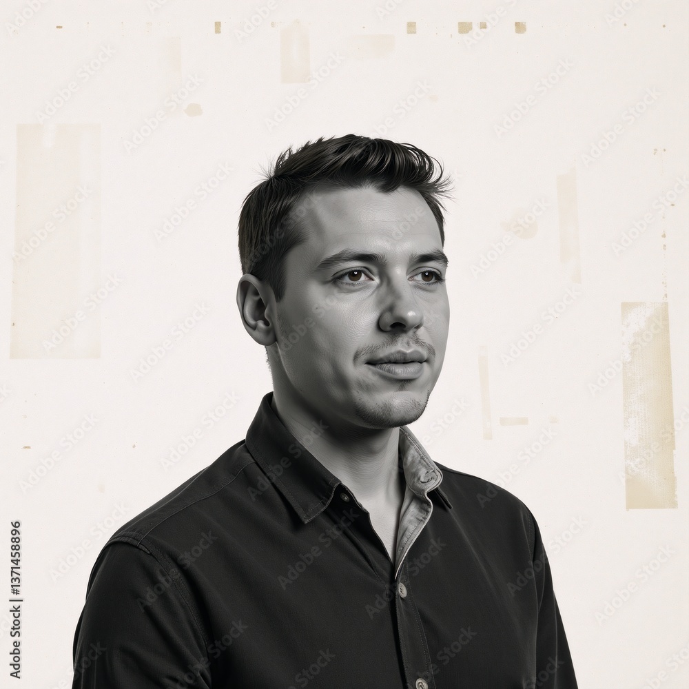 Fototapeta premium portrait of a young man with a retro look