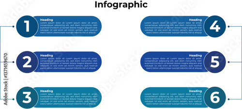 Six steps Infographic presentation template