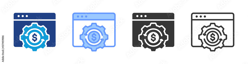 Money Management icon set multiple style collection Money Management icon set multiple style collection