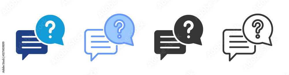Faq icon set multiple style collection Faq icon set multiple style collection