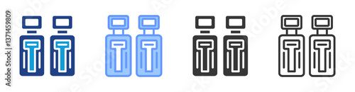 Self Service Terminal icon set multiple style collection