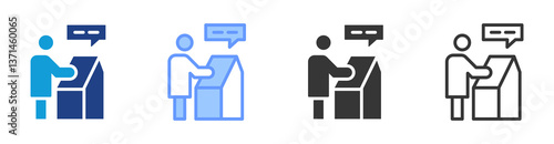 Self Service icon set multiple style collection