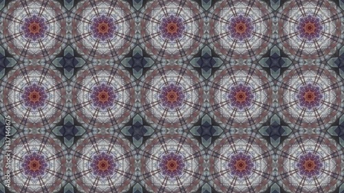eamless Rotating Mandala Background with Earthy Tones and Texture