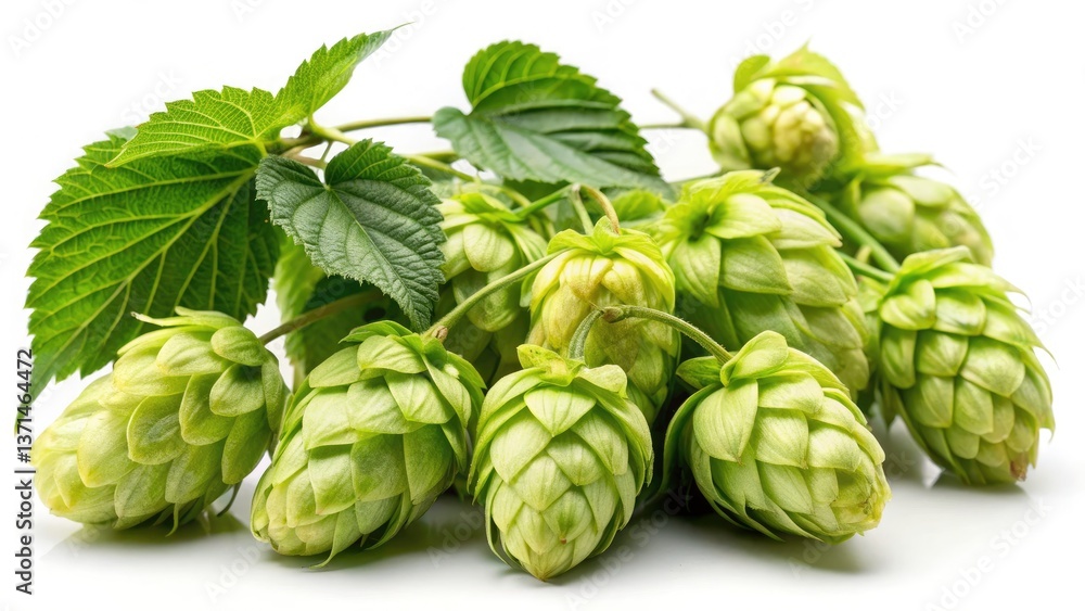 Fototapeta premium Ripe Hop Flowers Bokeh Photography: Close-Up Harvest Images, Premium Quality
