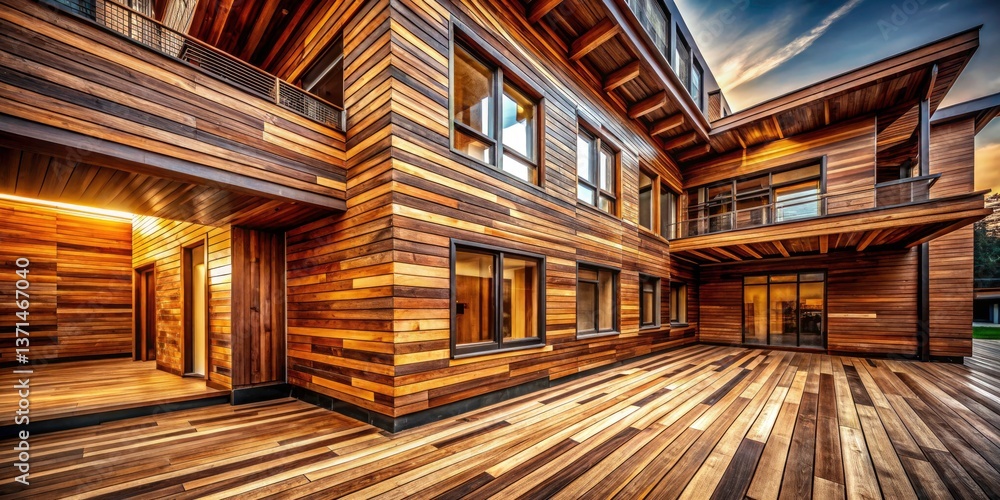 Fototapeta premium Stunning Architectural Photography of Wood Textures in High Definition - Captivating Patterns, Natural Warmth, and Unique Grain Designs for Modern and Rustic Interiors