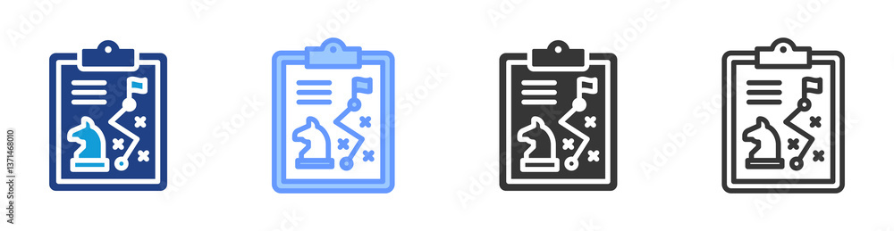 Strategy icon set multiple style collection Strategy icon set multiple style collection