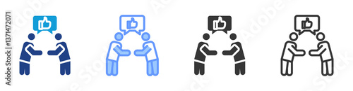 Respect icon set multiple style collection