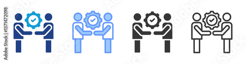 Support icon set multiple style collection