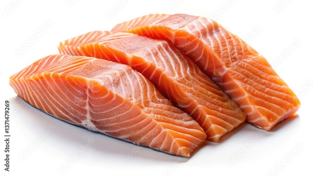 AI Generated Photo: Salmon Fillet, Raw Fish, Seafood, Culinary Photography, Food Photography, Closeup, White Background, Clean, Minimalist, High Resolution Image AI Generated Photo: Salmon Fillet, Raw Fish, Seafood, Culinary Photography, Food Photography, Closeup, White Background, Clean, Minimalist, High Resolution Image