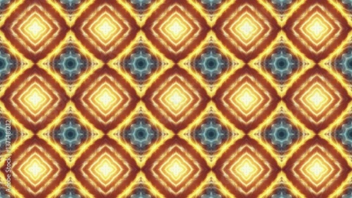 Seamless Fiery Diamond Pattern Background with Glowing Effect