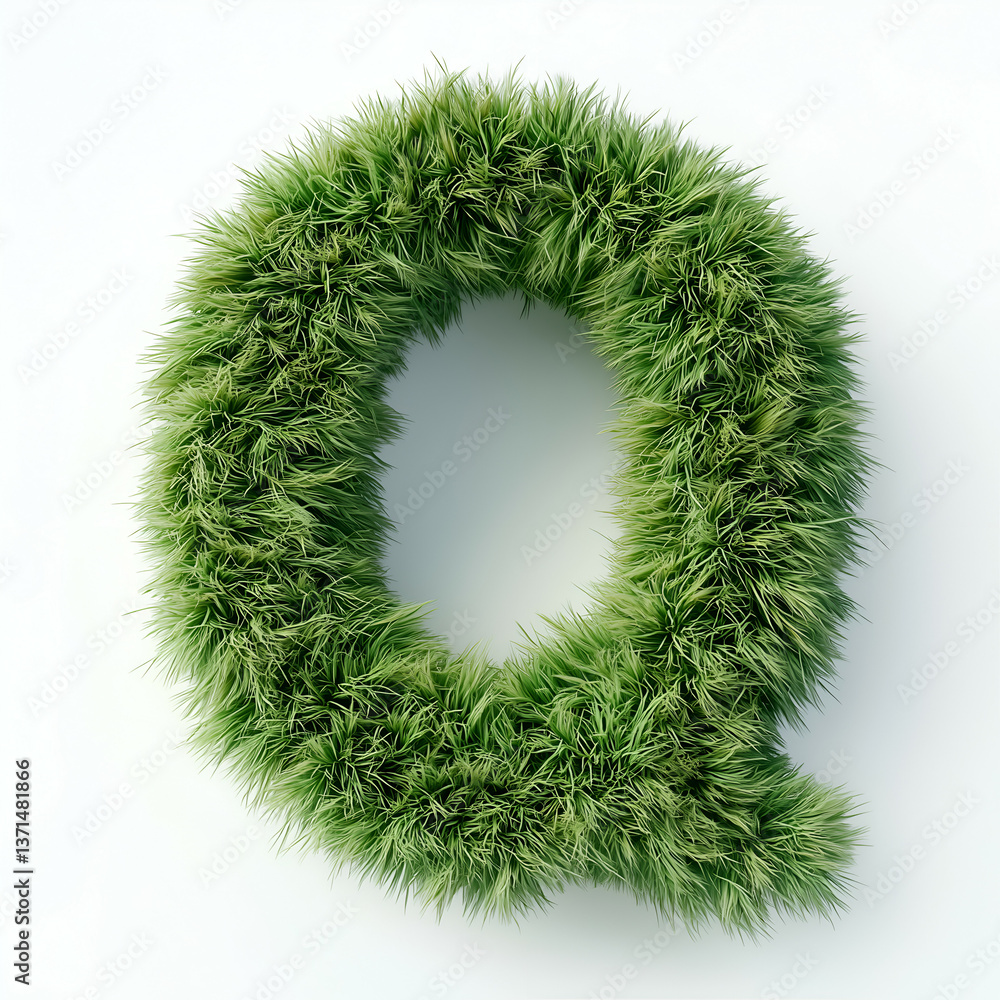 Eco-Friendly Decorative Greenery Alphabet: Vibrant Nature Typography Design with Faux Grass Texture Eco-Friendly Decorative Greenery Alphabet: Vibrant Nature Typography Design with Faux Grass Texture