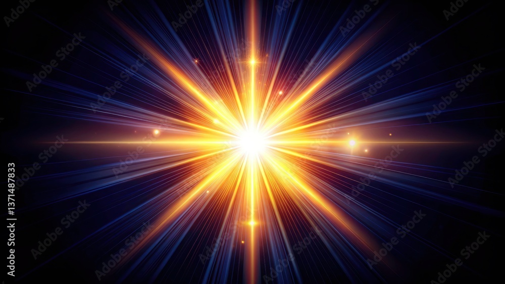 Glowing Solar Flare, Starburst, Ray Beam Overlay - High Depth of Field Stock Photo Glowing Solar Flare, Starburst, Ray Beam Overlay - High Depth of Field Stock Photo