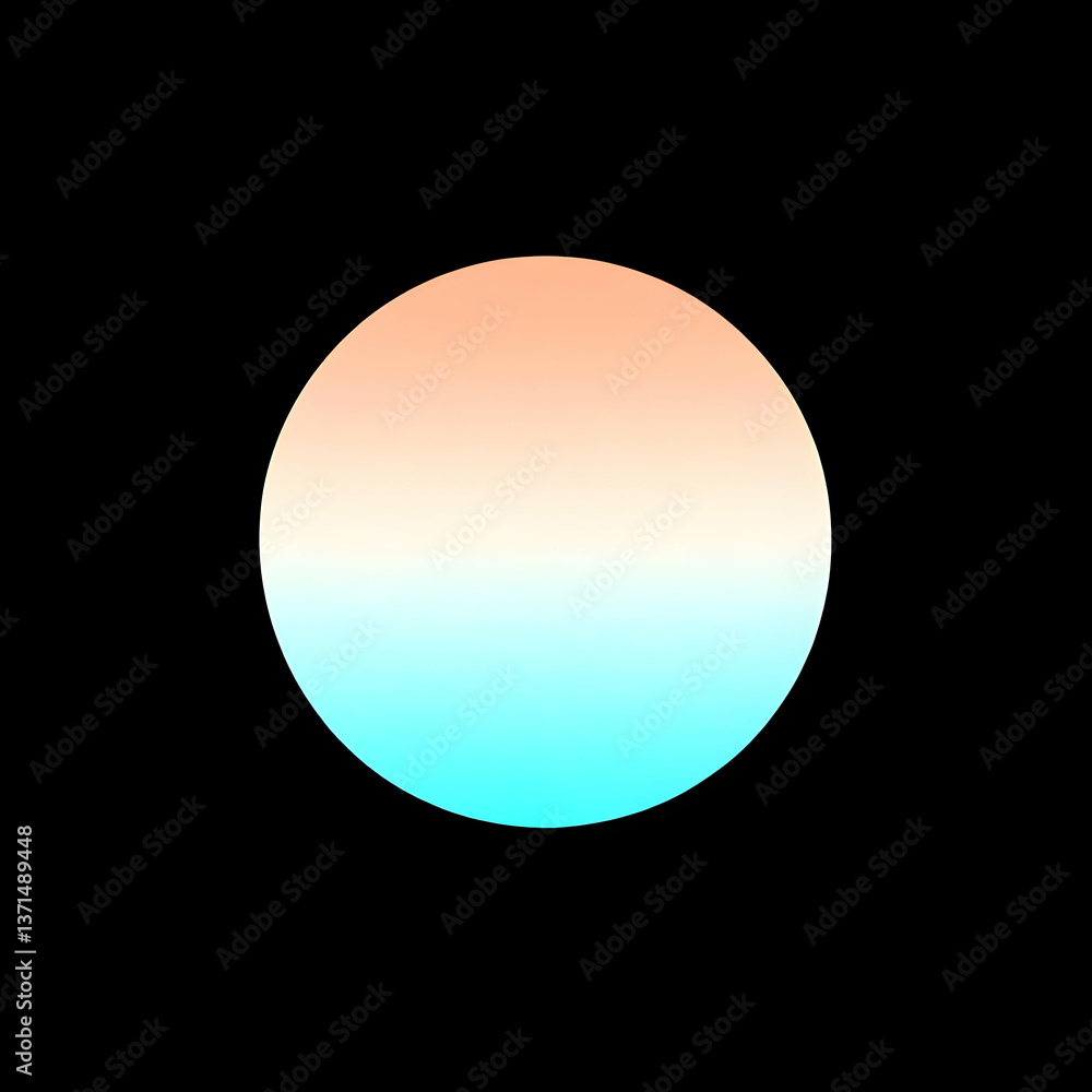 Abstract Gradient Circle Design In Orange And Blue Colors On Black Background Illustration Abstract Gradient Circle Design In Orange And Blue Colors On Black Background Illustration