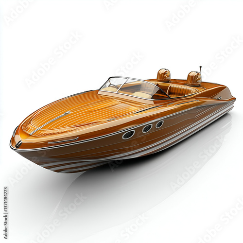 Luxurious Speedboat Adventure: Stylish Modern Yacht Design for Coastal Sunset Excursions