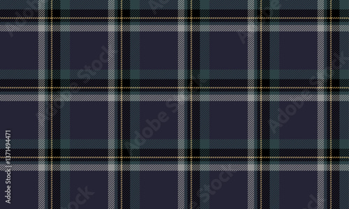 Seamless plaid pattern, black, yellow, green, gray, stylish design suitable for fashion clothes such as skirts, pants, create a striking and modern style, vector illustration.