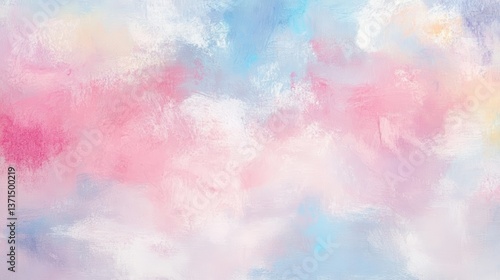 Soft Pastel Texture: Pink Blue and White Abstract Art 