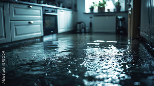 Water Damage Restoration: Flooding in a Kitchen