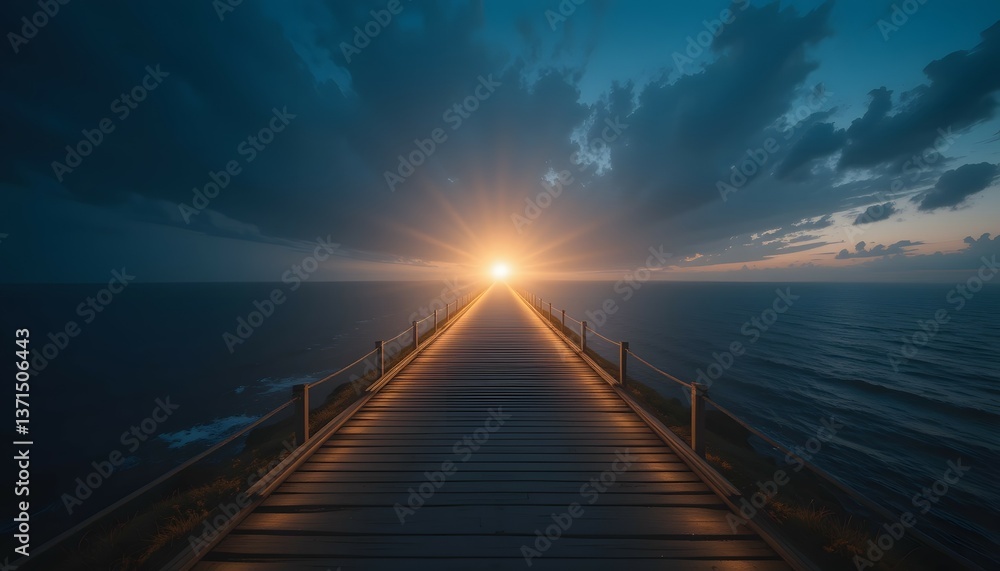 Obraz premium Bridge of Light Leading to Hope