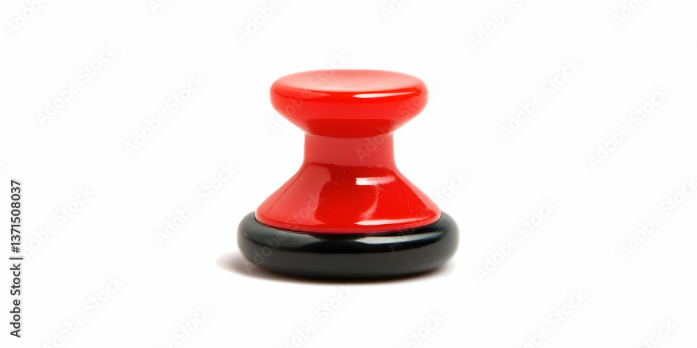 Photo of a Red and Black Pushpin on a White Background Photo of a Red and Black Pushpin on a White Background