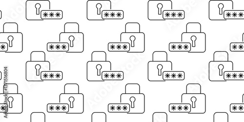 Pattern of locks and passwords representing online security in a digital world