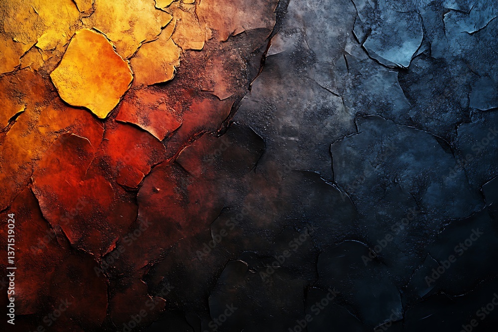 Naklejka premium Rough, gritty textures combined with deep, rich tones, creating an abstract design that feels bo