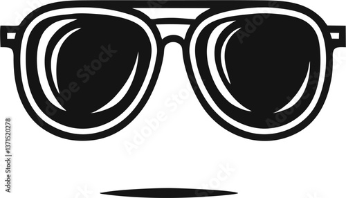 Sunglasses Silhouette - Black Glasses Cut Out Vector