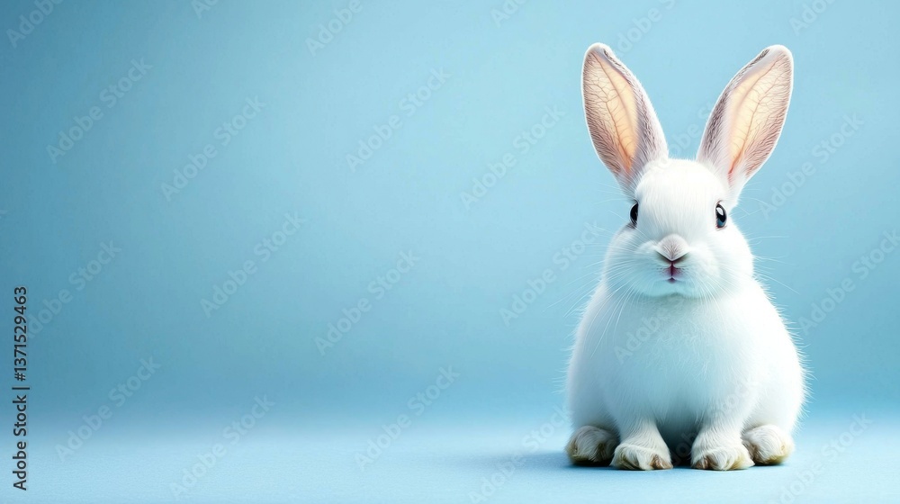 Playful white bunny showcasing joyful expressions Playful white bunny showcasing joyful expressions