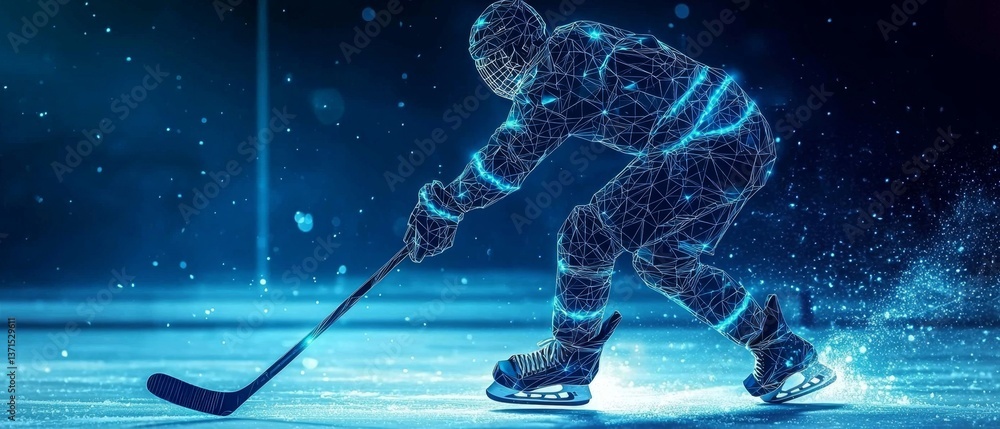 Naklejka premium Game strategy optimization is crucial in modern hockey.